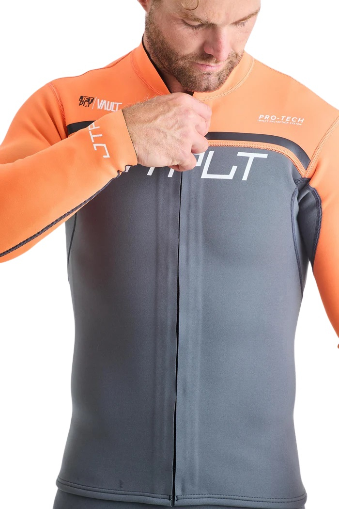 Jetski Wetsuit Jetpilot Rx Race John Jacket Charcoal Orange 1